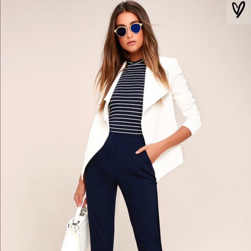 Lulus Navy Blue Trouser Pants